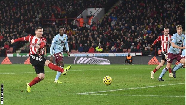 Sheffield United 20 Aston Villa John Fleck scores twice as the Blades