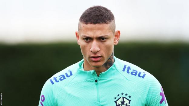 Richarlison at Brazil training