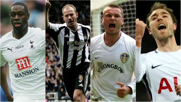 Former Tottenham defender Ledley King and Newcastle legend Alan Shearer share the Premier League's quickest goal on 10 seconds, with ex-Leeds striker Mark Viduka and Christian Eriksen next on the list with 11 seconds