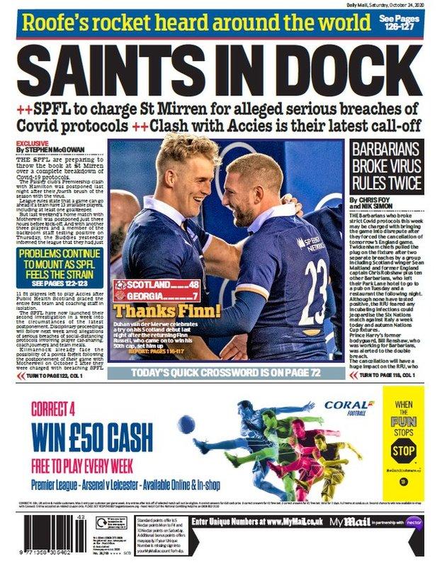 Daily Mail back page