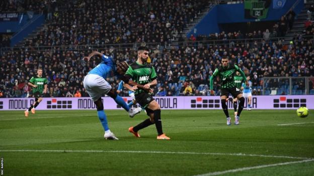 Victor Osimhen scores for Napoli