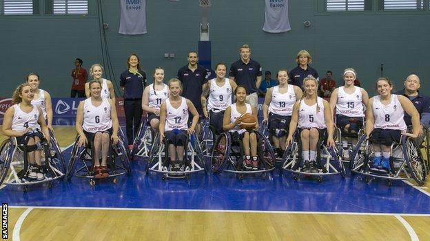 GB women's wheelchair basketball team