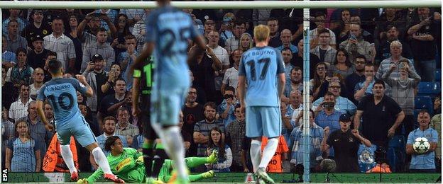 Manchester City 4 0 B M Gladbach Bbc Sport