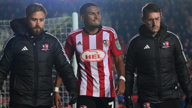 Demetri Mitchell injury a 'massive blow', says Exeter City boss Gary  Caldwell - BBC Sport