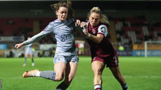 West Ham and Everton playing Women' Super League football