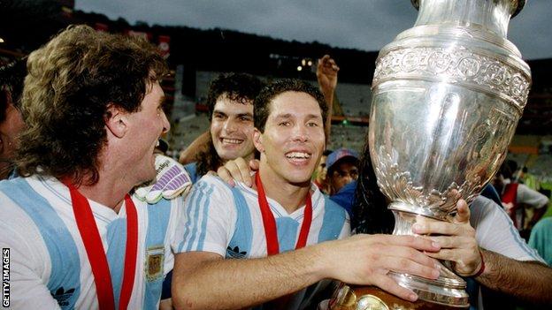 Argentina won the Copa America in 1991 and 1993