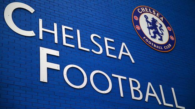 Chelsea football sign and club logo