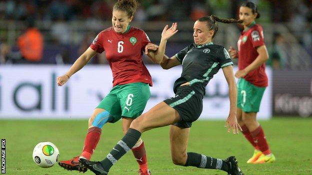 Ashleigh Plumptre in action for Nigeria