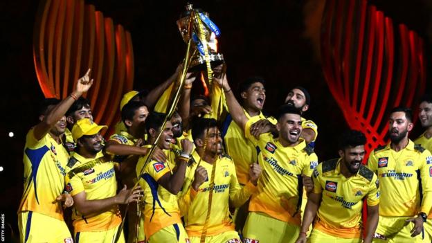 Chennai Super Kings celebrate IPL victory