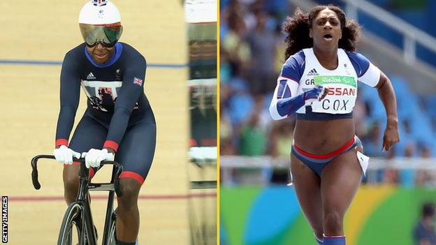 Kadeena Cox in cycling and athletics at the Rio Paralympics