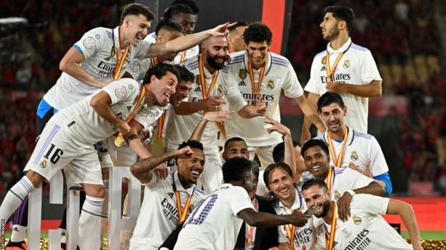 Real Madrid celebrate their 20th Copa del Rey success