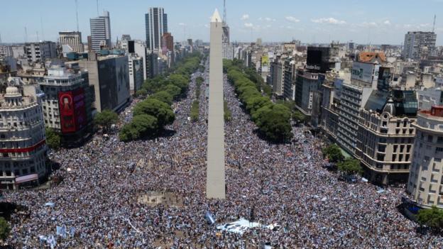 Argentina bus parade