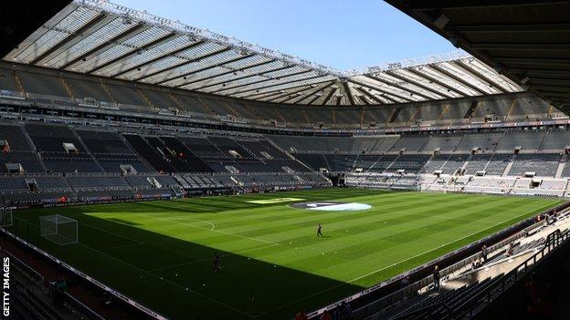 Inside view of St James' Park