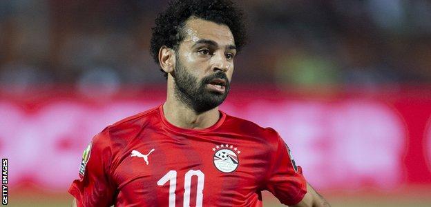 Mohamed Salah in action for Egypt