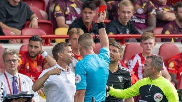 Jesse Marsch: Leeds United boss charged by FA after red card during Brentford defeat