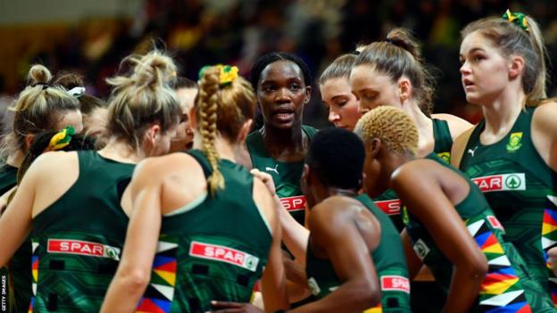 Phumza Maweni of South Africa during the Netball World Cup 2023, Pool G match between South Africa and Trinidad and Tobago at Cape Town International Convention Centre Court 1