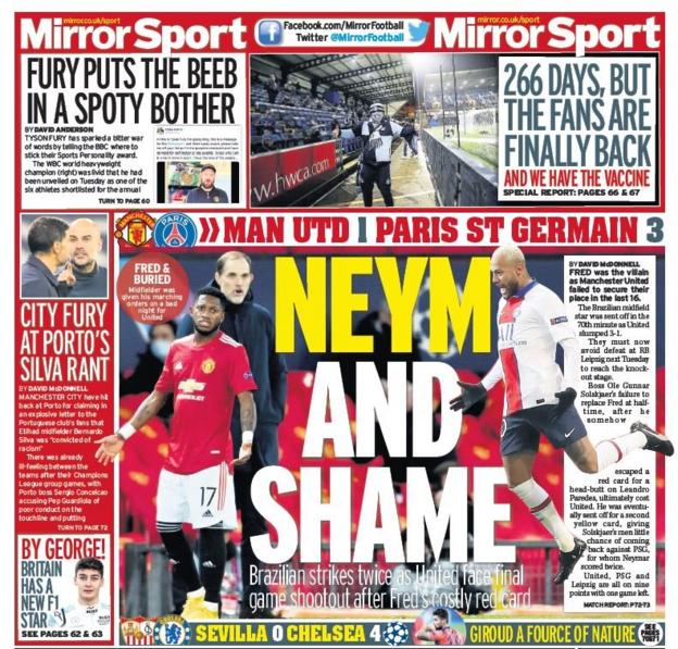 Thursday's back pages BBC Sport