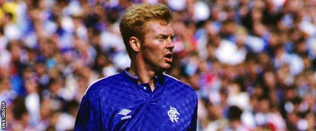 Maurice Johnston in action for Rangers