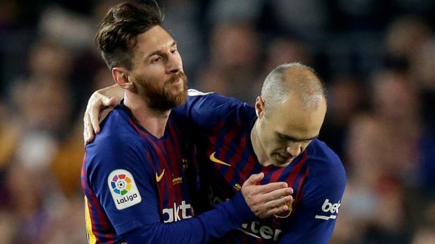 Lionel Messi named as first of four Barcelona captains and succeeds Andres Iniesta - BBC Sport