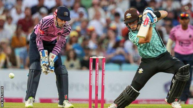 Ollie Pope batting for Surrey