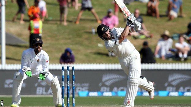 New Zealand batsman Kane Williamson hits out