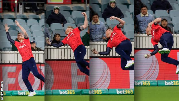 Ben Stokes' diving stop on the boundary