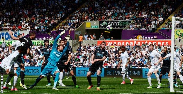 Swansea City 2-1 Millwall: Swans remain unbeaten after hard-fought win -  BBC Sport