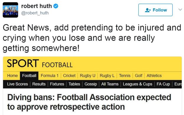 Robert Huth tweet
