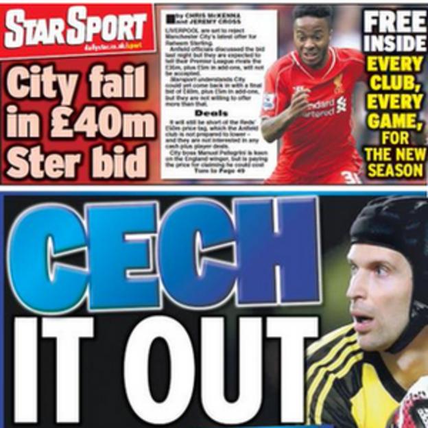 Thursday's Daily Star back page