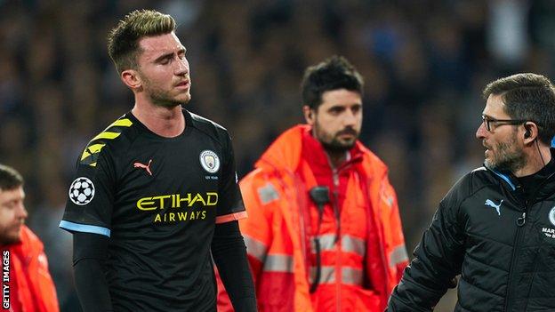 Laporte limped out of City's Champions League tie with Real Madrid in February