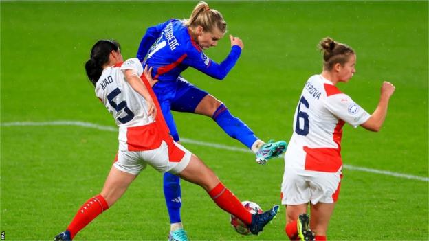 Lyon 9-0 Slavia Prague: Ada Hegerberg hits milestone in Women's Champions  League opener - BBC Sport