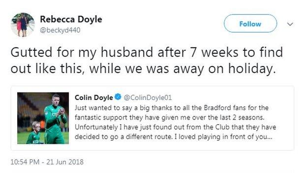 Rebecca Doyle tweet