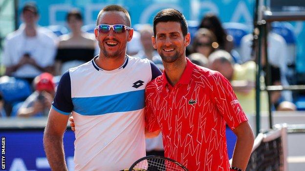 Novak Djokovic and Viktor Troicki