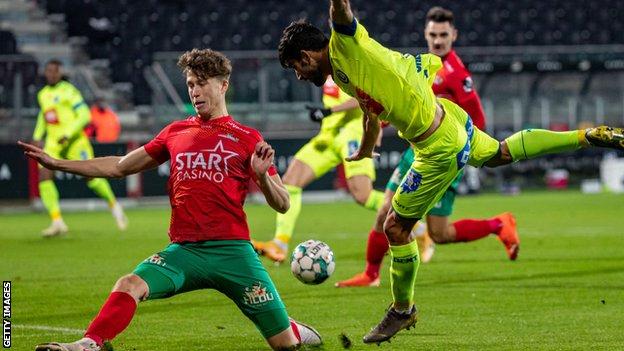 Jack Hendry (left) has been integral to Oostende's unlikely push for a Champions League place