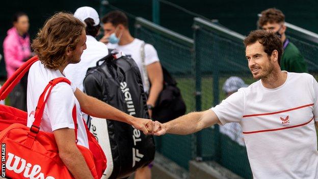 Stefanos Tsitsipas and Andy Murray