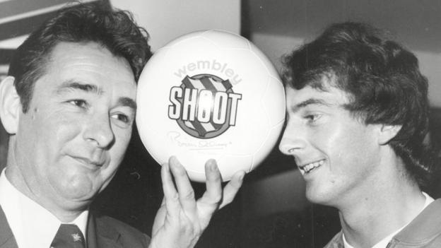 Trevor Francis with former Nottingham Forest manager Brian Clough