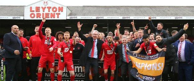 Leyton Orient celebrate promotion