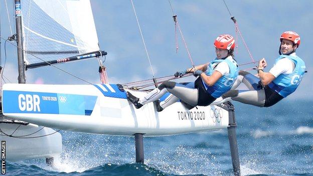 British pair Gimson and Burnet win gold in Nacra 17 world championship ...