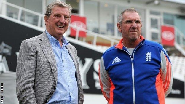 Roy Hodgson watched the England cricket team train at The Oval last week