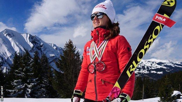Telemark skier Jasmin Taylor of Great Britain