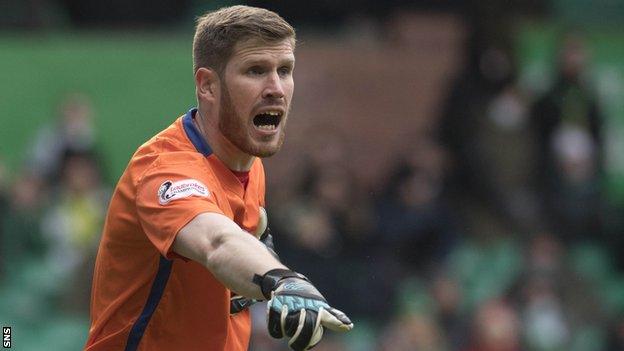 Morton goalkeeper Derek Gaston