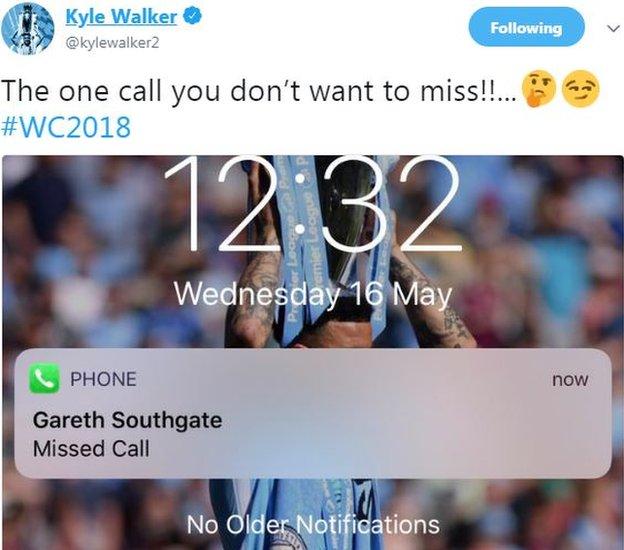 Kyle Walker tweet