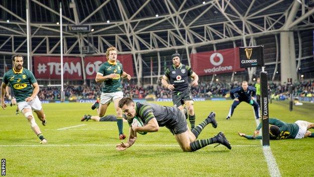 Ireland last faced South Africa in Dublin in 2017, when Joe Schmidt's side beat the Springboks 38-3