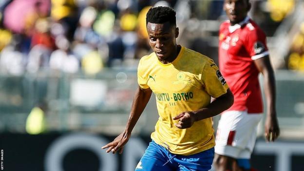 Mamelodi Sundowns and South Africa's Themba Zwane in action