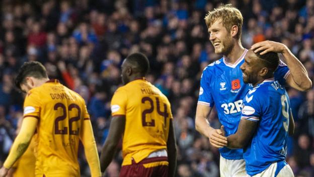 Rangers come from behind to beat Motherwell