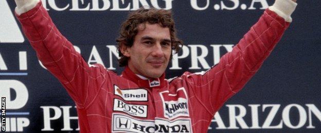 Ayrton Senna won world titles in 1988, 1990 and 1991
