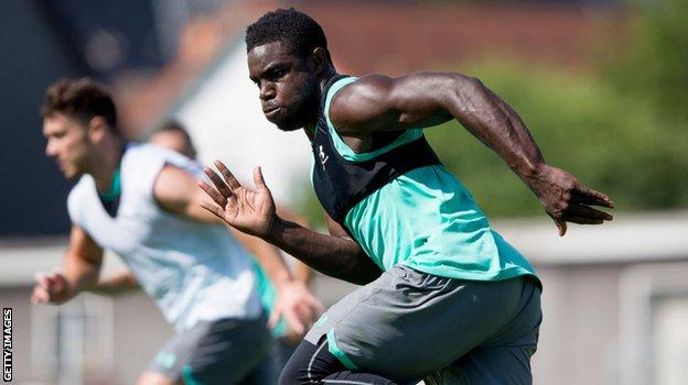 Micah Richards in pre-season training with Villa in the summer of 2017