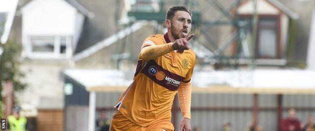 Motherwell striker Louis Moult