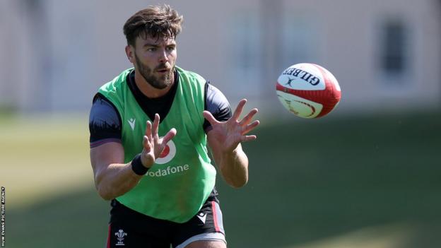 Johnny Williams training with Wales ahead of the World Cup