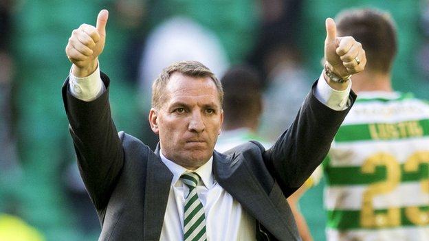 Celtic: Brendan Rodgers is manager of the month for September